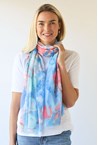 ABSTRACT SCARF - blue pink